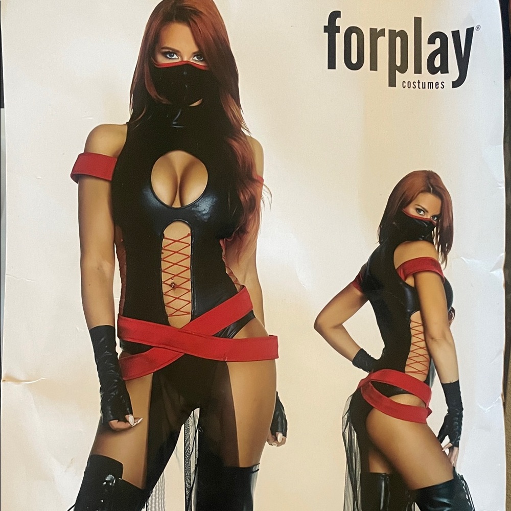 Forplay Black and Red Ninja Costume